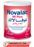 حليب أطفال نوفالاك ايه ار بلس مكثف لتخفيف الارتجاع مع DHA و AA 400 جم