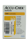 مشرط Accu-chek Softclix غير مؤلم برأس مريح، معقم، 100 عبوة لاختبار دم مريح
