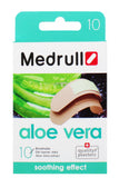 لاصقات Medrull اللاصقة بالصبار - ملطفة ومرطبة لالتئام الجروح البسيطة - عبوة من 10 لاصقات