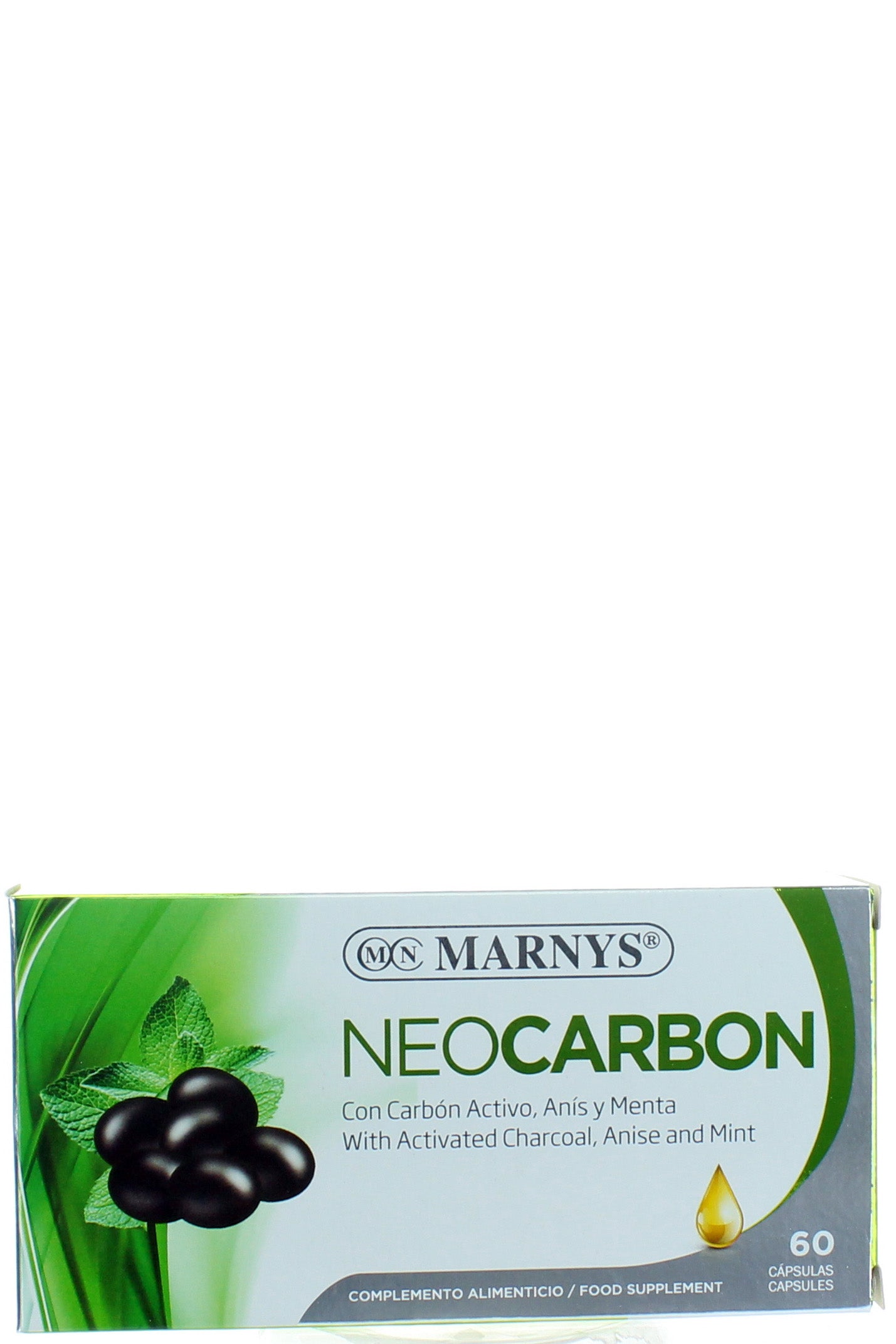 Marnys Neocarbon 800 Mg Activated Charcoal, 60 Capsules
