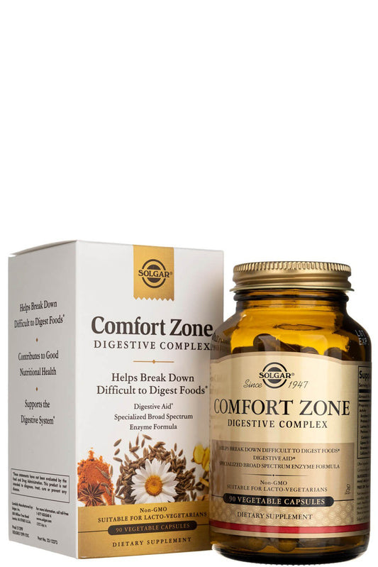 Solgar Comfort Zone 11 إنزيم مركب هضمي دعم هضم فعال 90 كبسولة نباتية