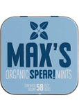 Max's Organic Spearmints 35g - Refreshing Spearmint Flavor, Vegan, Low-calorie