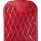 Fashy Ribbed Chequer Hot Water Bottle - Durable Rubber, Long Heat Retention, Assorted Colors