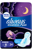 Always Dreamzpad Nightwings 24 فوطة لحماية مريحة وناعمة طوال الليل
