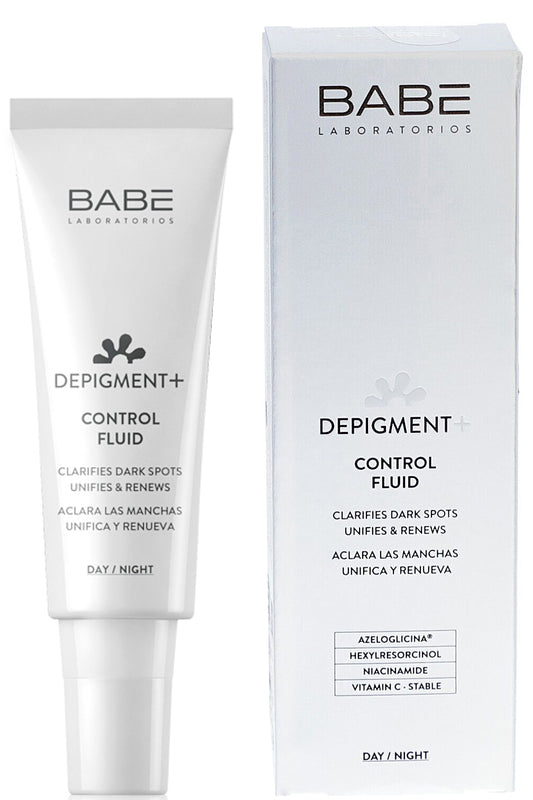 Babe Depigment+ Control Fluid علاج مزدوج المفعول ليلاً ونهاراً لتوحيد لون البشرة وتقليل البقع الداكنة 40 مل