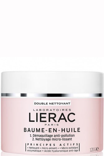 Lierac Double Nettoyant Balm-in-oil 120g - Anti-pollution Makeup Remover & Cleanser