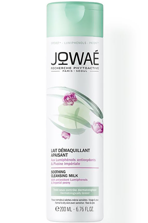 Jowae Soothing Cleansing Milk Gentle Makeup Remover With Peony Extract 200ml For Dry Sensitive Skin