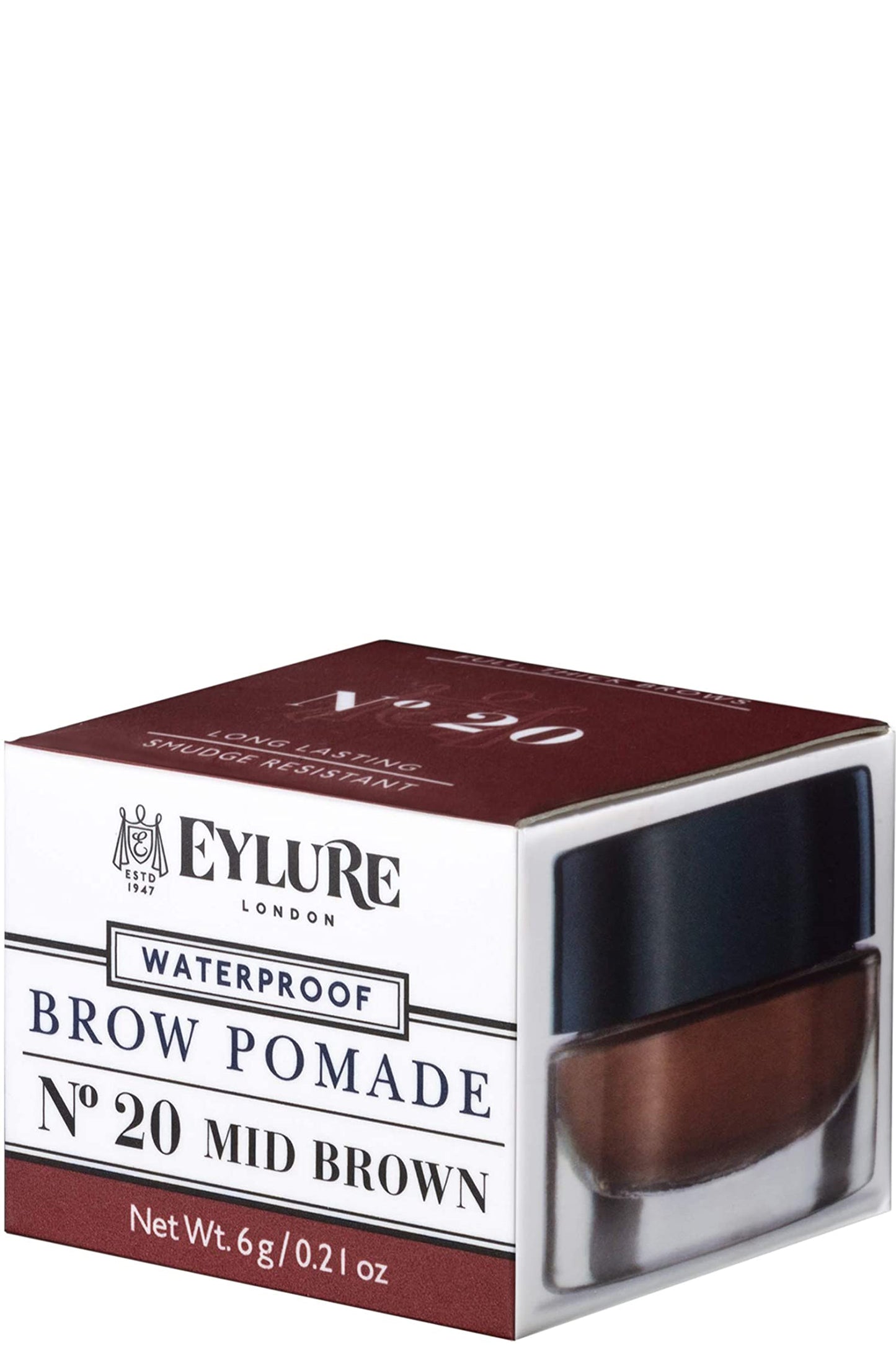 Eylure Brow Pomade Mid Brown - لون حواجب كريمي ومقاوم للماء ويدوم طويلًا