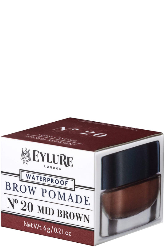 Eylure Brow Pomade Mid Brown - لون حواجب كريمي ومقاوم للماء ويدوم طويلًا