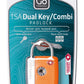 Go Travel Dual Combi Key Padlock Tsa Approved With 3-digit Combination And Backup Key For Secure Luggage Locking - قفل بسلسلة مزدوجة من Go Travel معتمد من إدارة أمن النقل (TSA) مع مجموعة مكونة من 3 أرقام ومفتاح احتياطي لإغلاق آمن للأمتعة