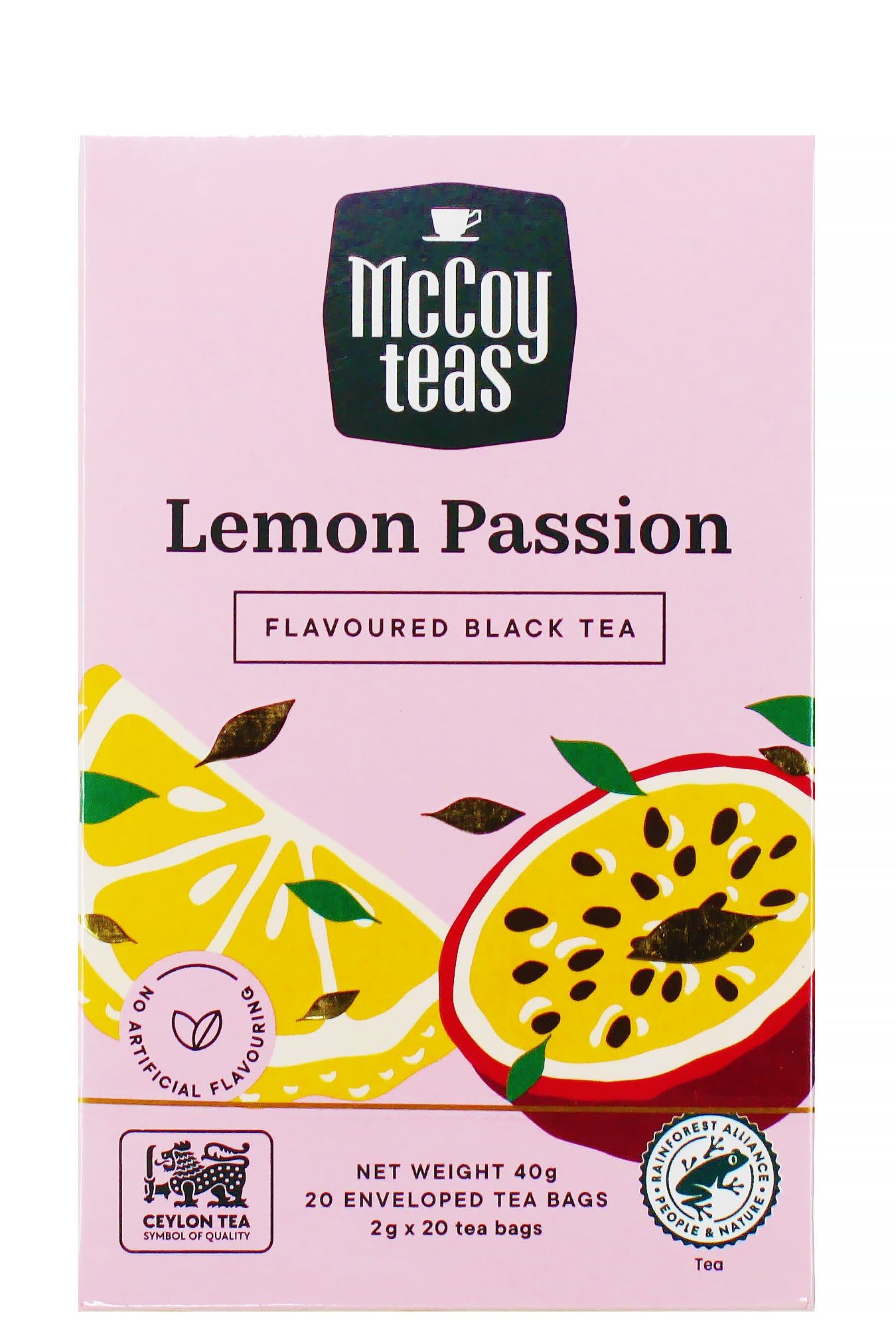 Mccoy Lemon Passion Black Tea Refreshing Zesty Flavor With Antioxidant Benefits 20 Tea Bags