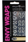 Elegant Touch Nails Envy Wraps - تصميم زيبرا (18 غلاف)