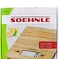ميزان مطبخ رقمي من Soehnle Bamboo بتصميم أنيق وسطح خيزران عالي الجودة سعة 5 كجم