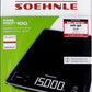 ميزان مطبخ رقمي Soehnle Page Profi 100 بوظيفة المؤقت 15 كجم - شاشة LED كبيرة جدًا، دقة عالية، وظيفة الوزن الفارغ، تصميم نحيف للغاية