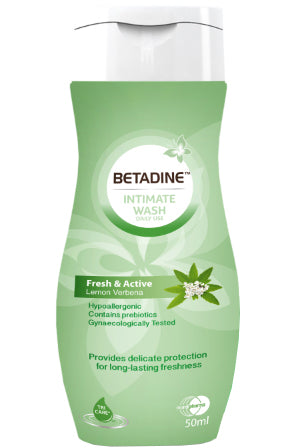 Betadine Intimate Wash Refreshing Feminine Care With Lemon Verbena And Prebiotics 50ml