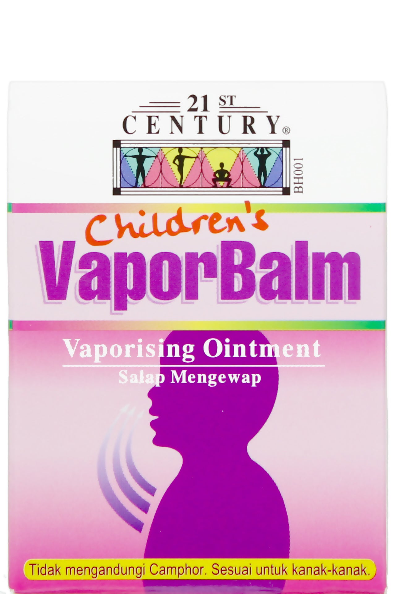 21st Century Vapor Balm خالٍ من الكافور لتخفيف نزلات البرد والإنفلونزا بالفراولة 38 جم
