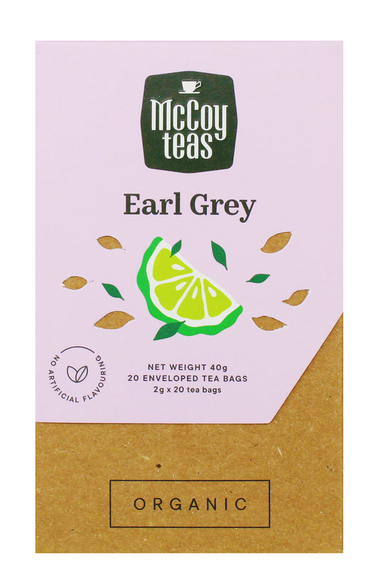 Mccoy Organic Earl Grey Tea Bags - 20 Count - Antioxidant Rich With Refreshing Citrus Flavor