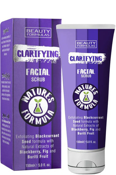 Beauty Formulas Clarifying Facial Scrub With Blackberry & Blackcurrant Seeds - 150ml