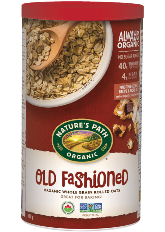 Nature's Path Hot Oatmeal - Old Fashioned Organic Oats 510g - Whole Grain, Perfect For Baking