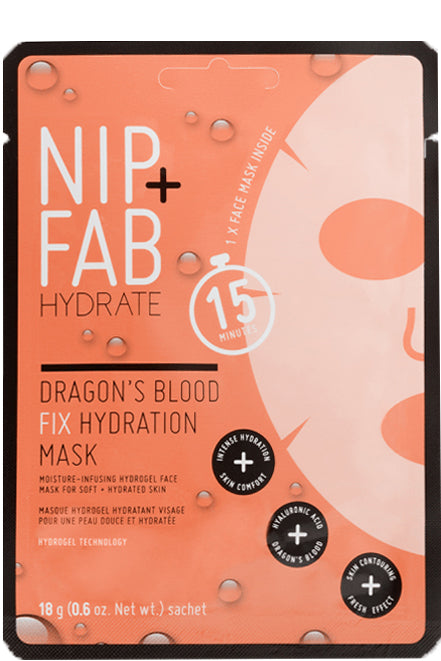 Nip Fab Dragon's Blood Hydration Sheet Mask Instant Hydration & Soothing With Hyaluronic Acid 1 Sheet Hydrogel