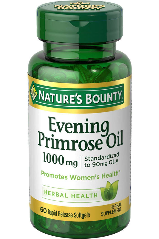 Nature's Bounty Evening Primrose Oil 1000mg Women's Pms Support 60 Softgels