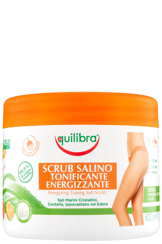 Equilibra Energizing Salt Scrub Exfoliating Citrus Toning With Sea Salt And Orange Oil - 600g
