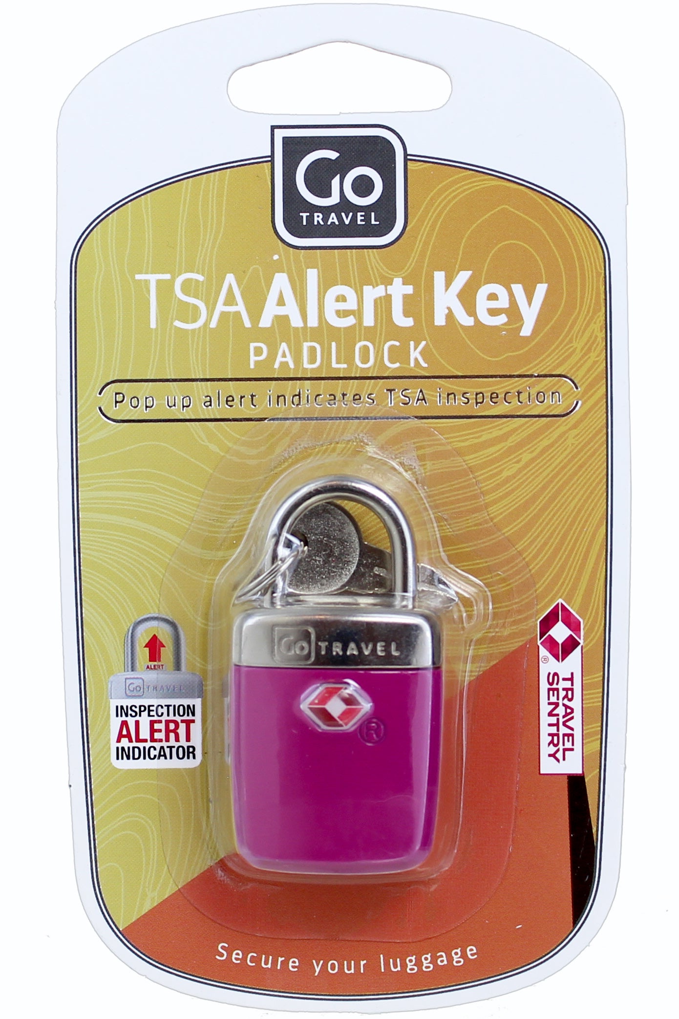 Go Travel قفل Sentry Alert المعتمد من إدارة أمن المواصلات (TSA) للسفر مع مؤشر فحص، تصميم مدمج، يتضمن مفتاح إعادة ضبط