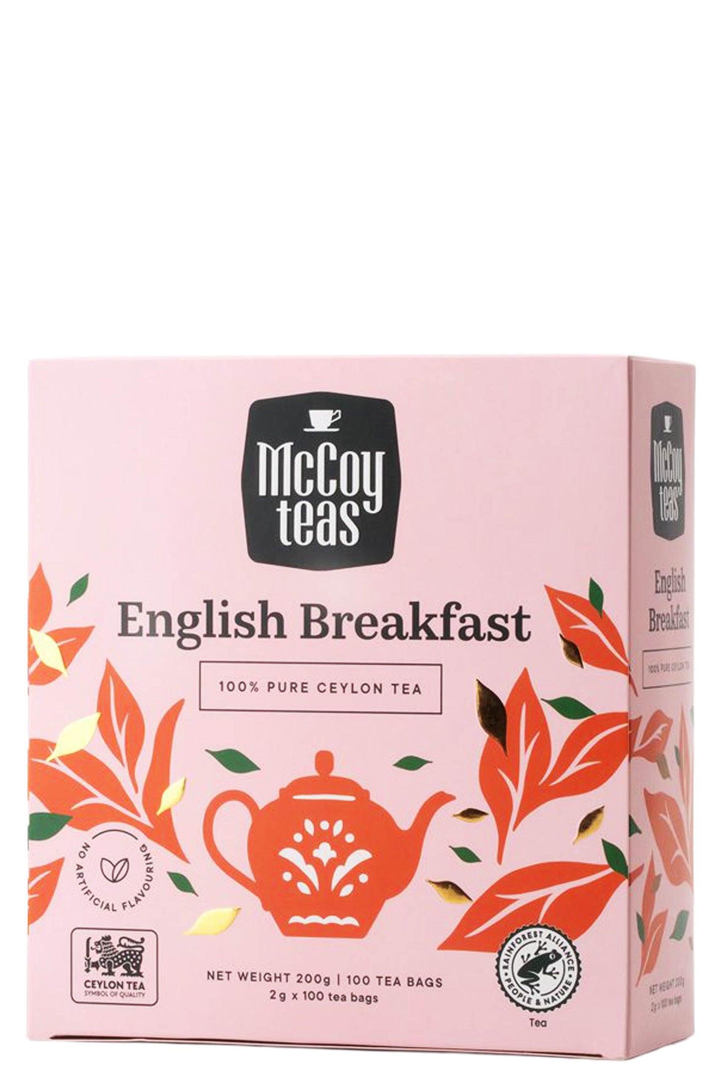 Mccoy English Breakfast Tea Full-bodied Invigorating Pure Ceylon Antioxidant 100 Teabags