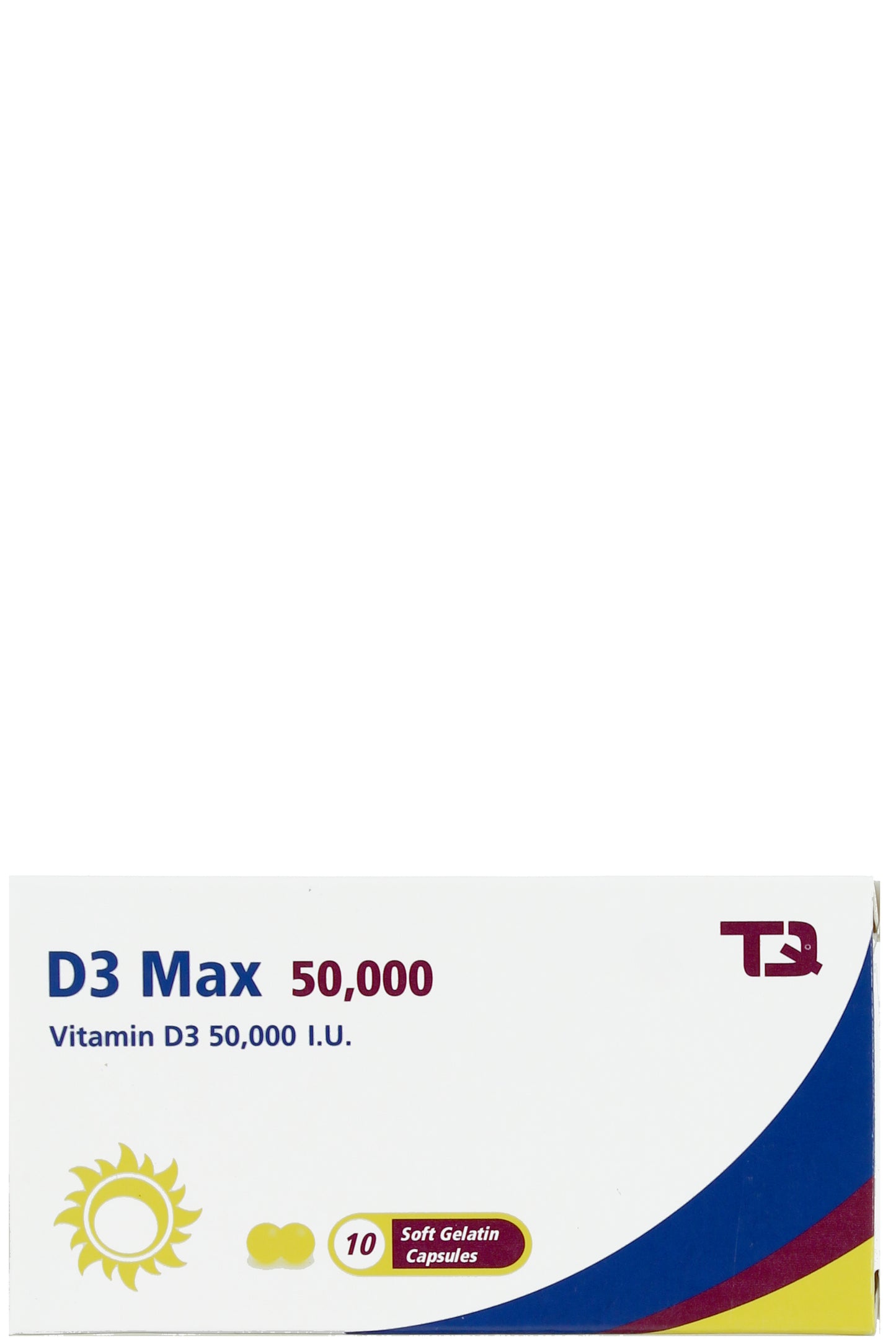 D3 Max 50,000 Iu, 10 Soft Gelatin Capsules, Blister Pack