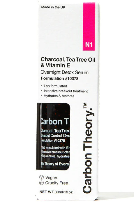 Carbon Theory Overnight Detox Serum 30ml With Cranberry Extract
