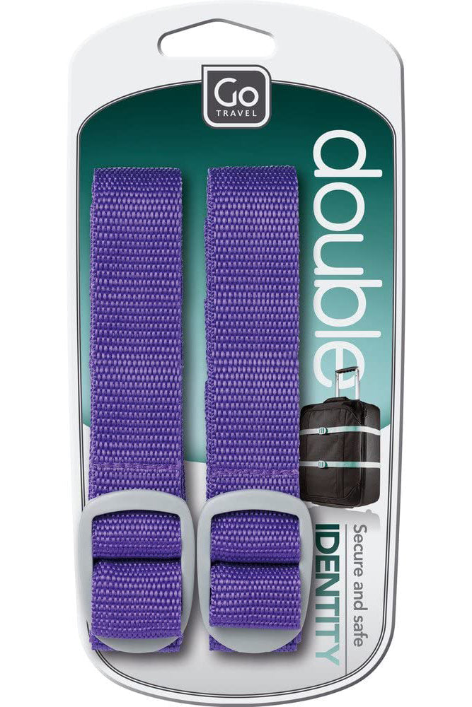Go Travel Luggage Straps 225 Double Security For Easy Identification And Durable Design 2-pack Bright Colors Adjustable Size