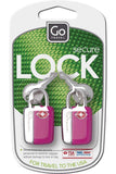Go Travel Secure Locks - 2 Bright Key Locks For Luggage - Enhanced Security, Easy Identification, Durable Design, Hot Colors