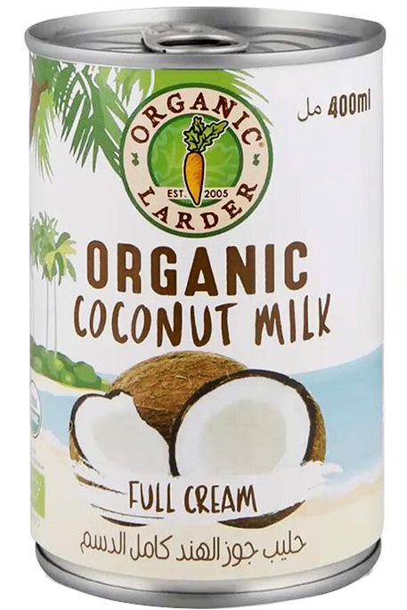 Organic Larder Coconut Milk Full Cream Dairy-free Alternative Rich Flavor & All-natural 400ml