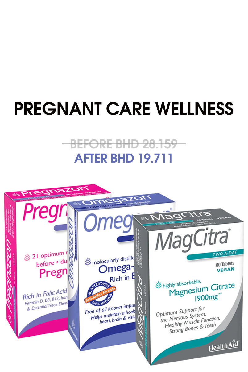 Healthaid Mother Wellness حزمة دعم الحمل الكاملة 3 مكملات غذائية
