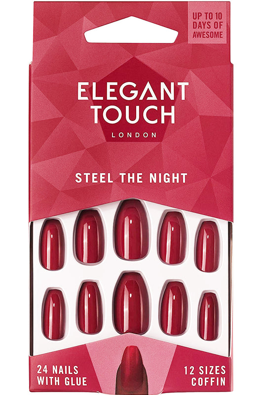 Elegant Touch Colour Nails - Steel The Night أظافر صناعية