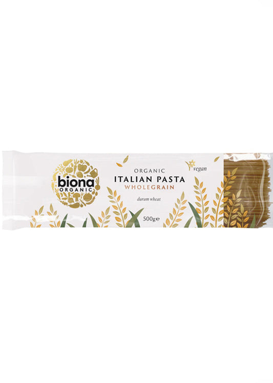 Biona Wholewheat Spaghetti 500g - Organic, Made With Alpine Water