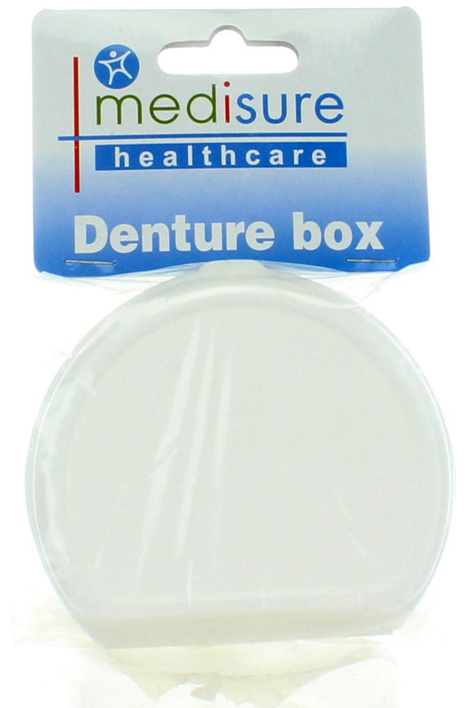 Medisure Dental Box Compact Hygienic Storage Solution For Dentures, Braces, And Gum Shields With Durable Bpa-free Plastic And Airtight Seal
