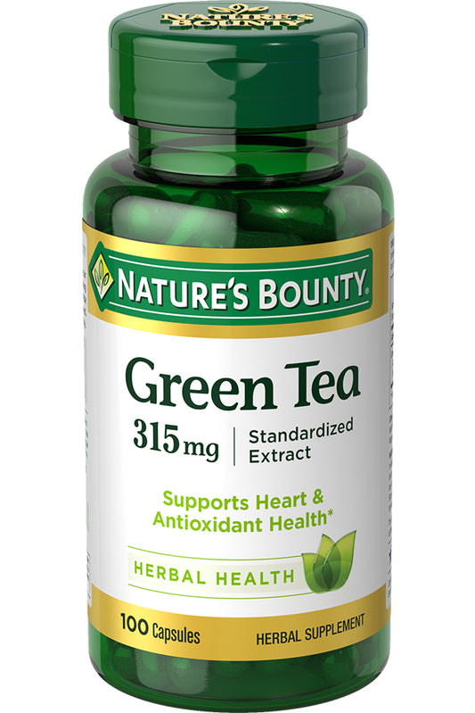 Nature's Bounty شاي أخضر 315 ملجم 15% بوليفينول دعم مضاد للأكسدة 100 كبسولة
