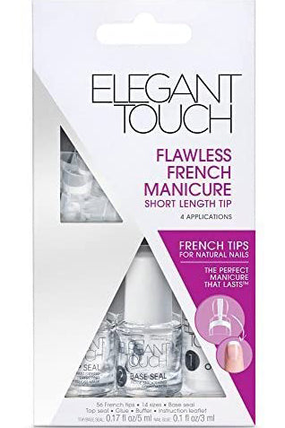Elegant Touch Flawless French Manicure - طول قصير