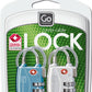 أقفال Go Travel Tsa Combi Cable - كابل فولاذي مرن فائق القوة، نظام أمان سهل بـ 3 أقراص