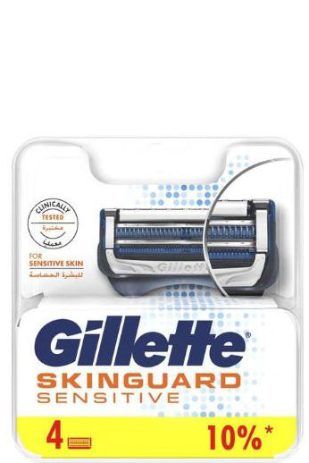 Gillette Skinguard Sensitive Razor - 4s With Unique Skinguard Technology