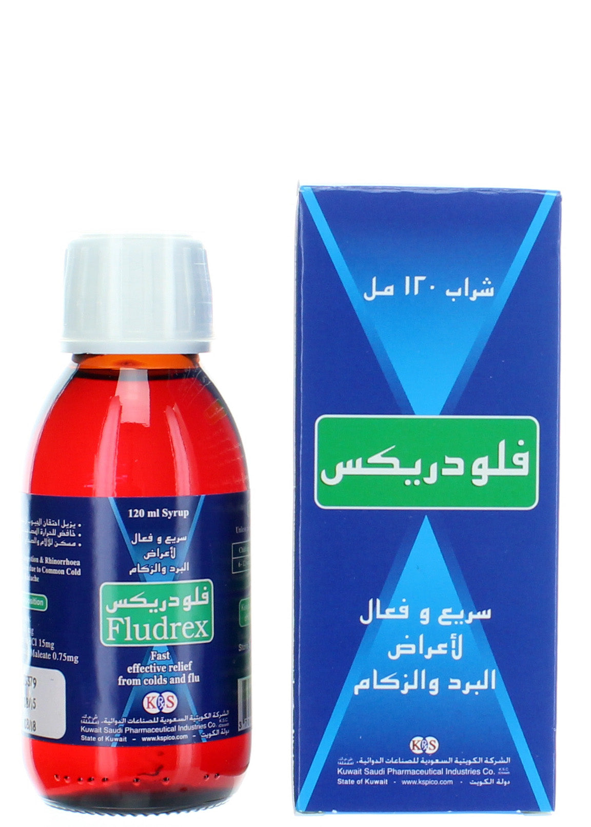 Fludrex 120 ملجم/0.75 ملجم/15 ملجم/5 مل، 120 مل شراب، زجاجة