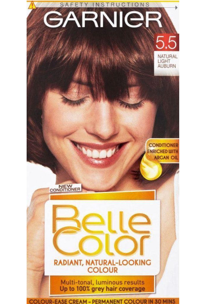 Garnier Belle Color 5.5 كستنائي طبيعي - صبغة شعر دائمة لتغطية الشيب