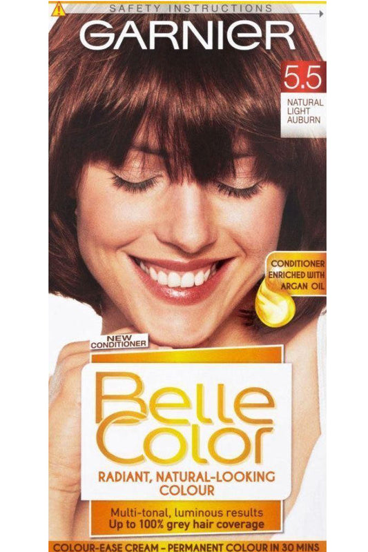 Garnier Belle Color 5.5 كستنائي طبيعي - صبغة شعر دائمة لتغطية الشيب