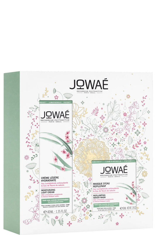 Jowae Moisturizing Set Cream Instant Hydration & Radiant Glow With Sakura Blossom Water & Lumiphenols 50ml Cream & 15ml Mask