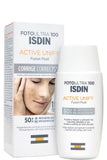 Isdin Foto Ultra Spf 100 Active Unify Fusion Fluid حماية عالية من الأشعة فوق البنفسجية + تركيبة مرطبة خفيفة الوزن 50 مل بدون لون