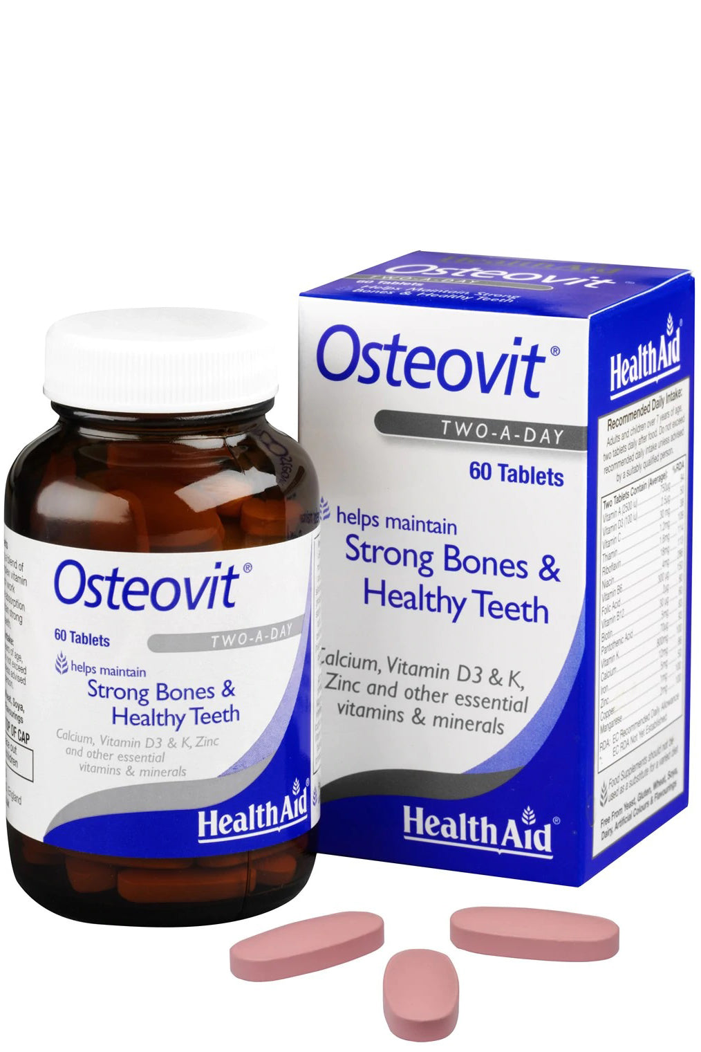 Healthaid Osteovit Calcium 800mg تركيبة لدعم صحة العظام 60 قرصاً