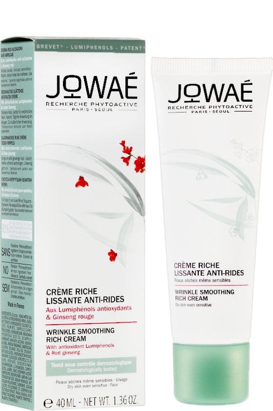Jowae Wrinkle Smoothing Rich Cream Anti-aging With Red Ginseng And Lumiphenols 40ml