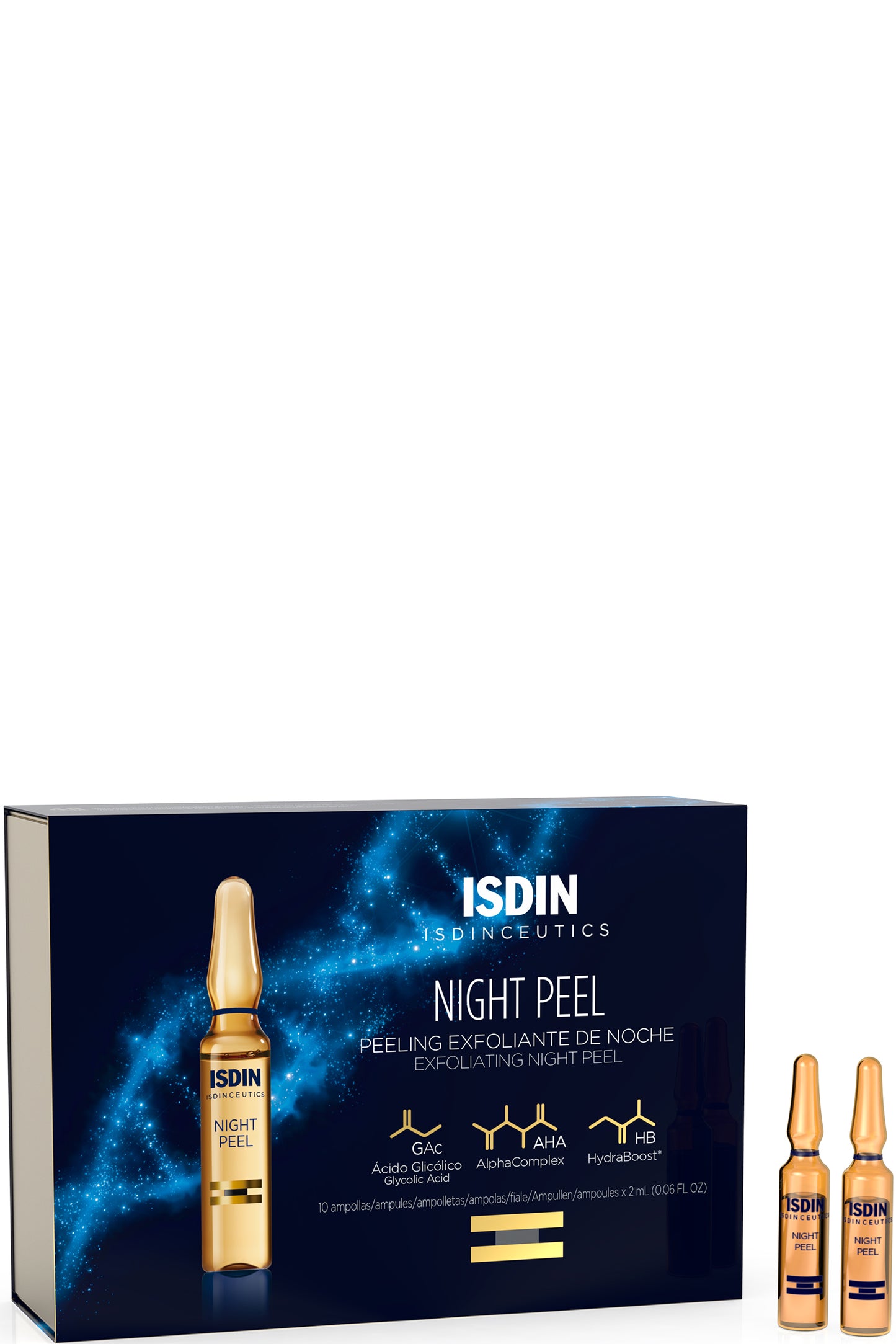 Isdin Ceutics Night Peel سيروم مقشر لتقليل البقع الداكنة وتجديد شباب البشرة 10 × 2 مل