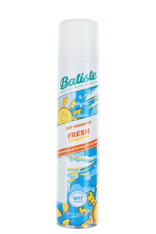 Batiste Dry Shampoo معطر برائحة منعشة، يمتص الزيوت وينعش الشعر فوراً ويزيد من كثافته 200 مل